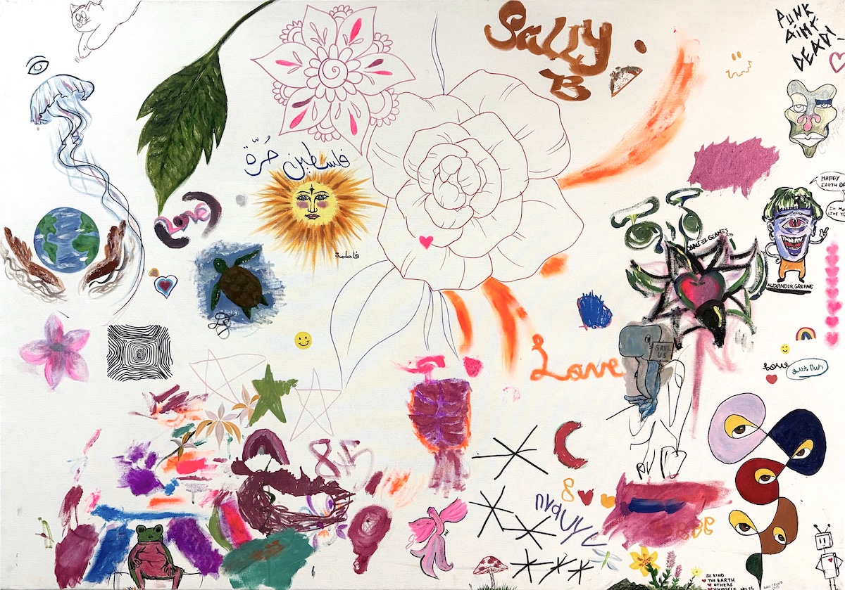 Group painting created during Arts for the Earth event